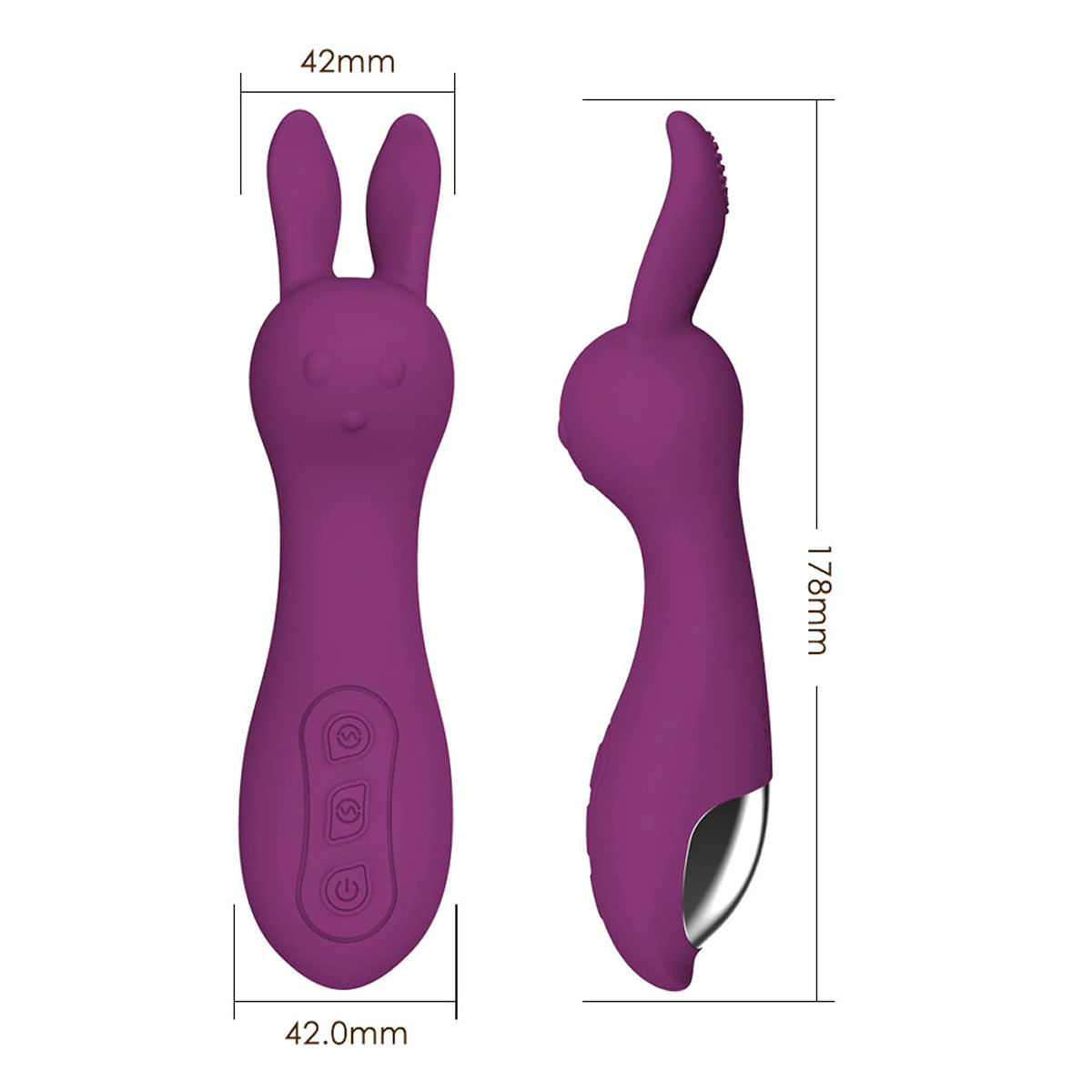Vibe Grace Vibrador com Estimulador Clitoriano em Formato de Orelhas com 10 Modos de Vibração Vip Mi