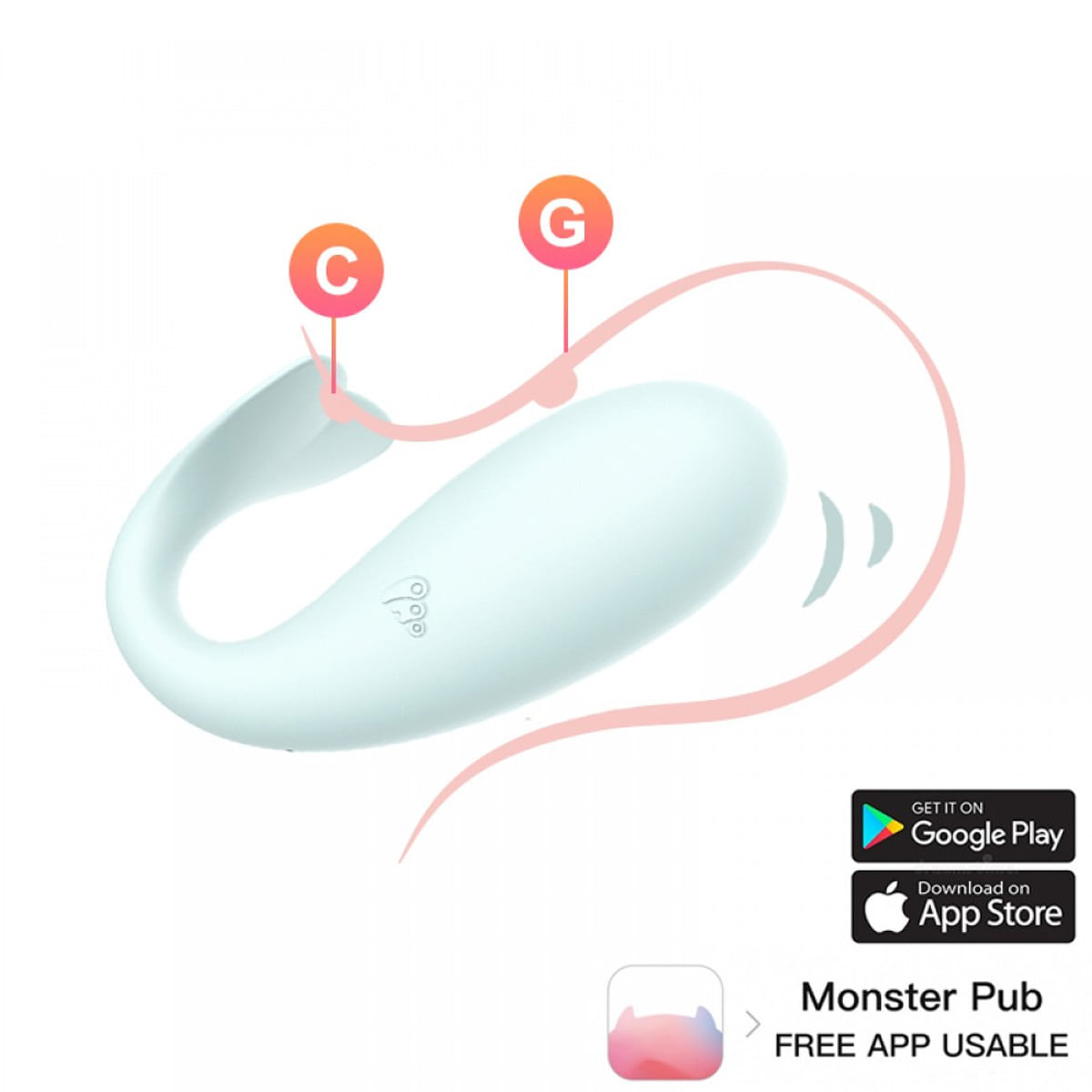Monster Pub 1X Excited Doctor Whale Cápsula Vibratória com 8 Modos de Vibração Vip Mix