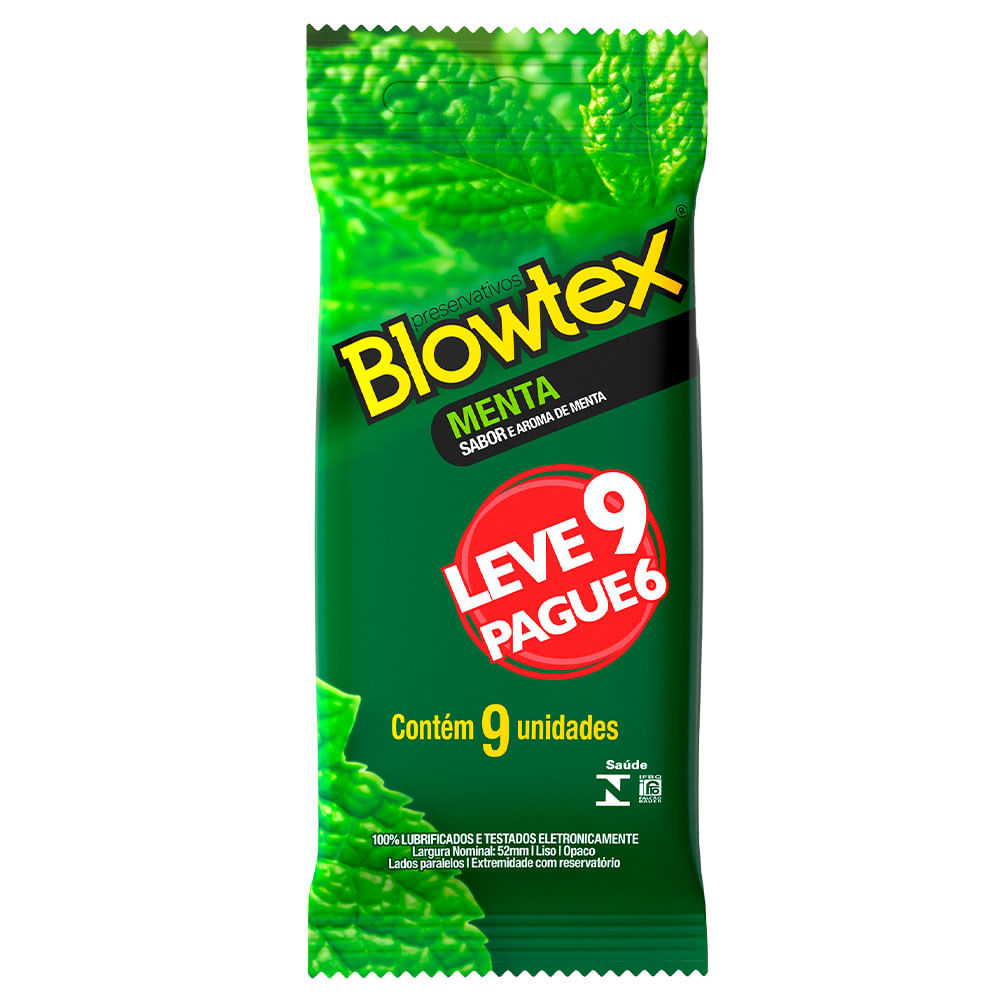 Preservativos Sabor e Aroma Leve 9 Pague 6 unidades Blowtex Preservativos Sabor e Aroma Leve 9 Pague 6 unidades Blowtex