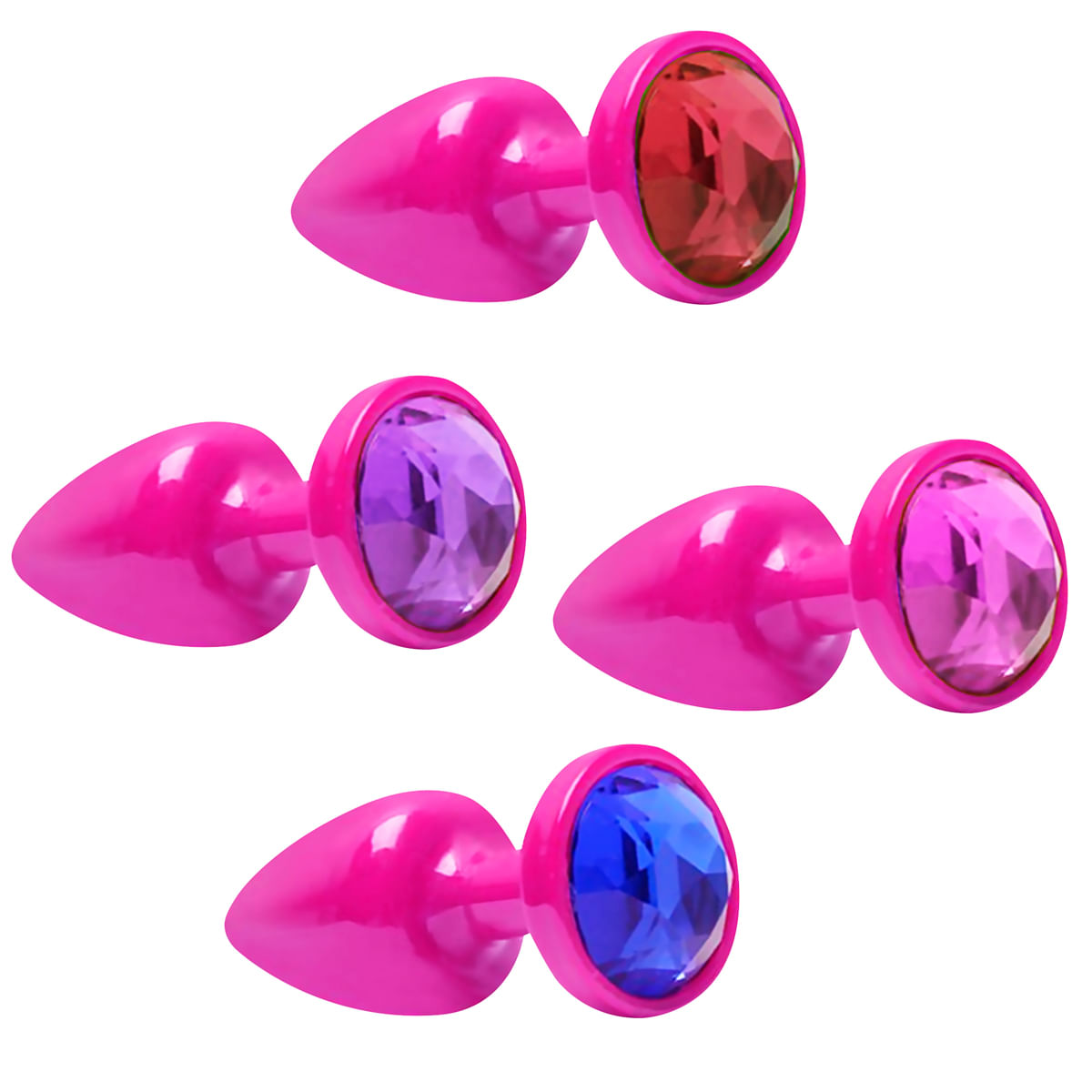 Plug Anal Rosa com Joia Diverso ao Cubo em 10X Sem Juros Plug Anal Rosa com Joia Diverso ao Cubo em 10X Sem Juros