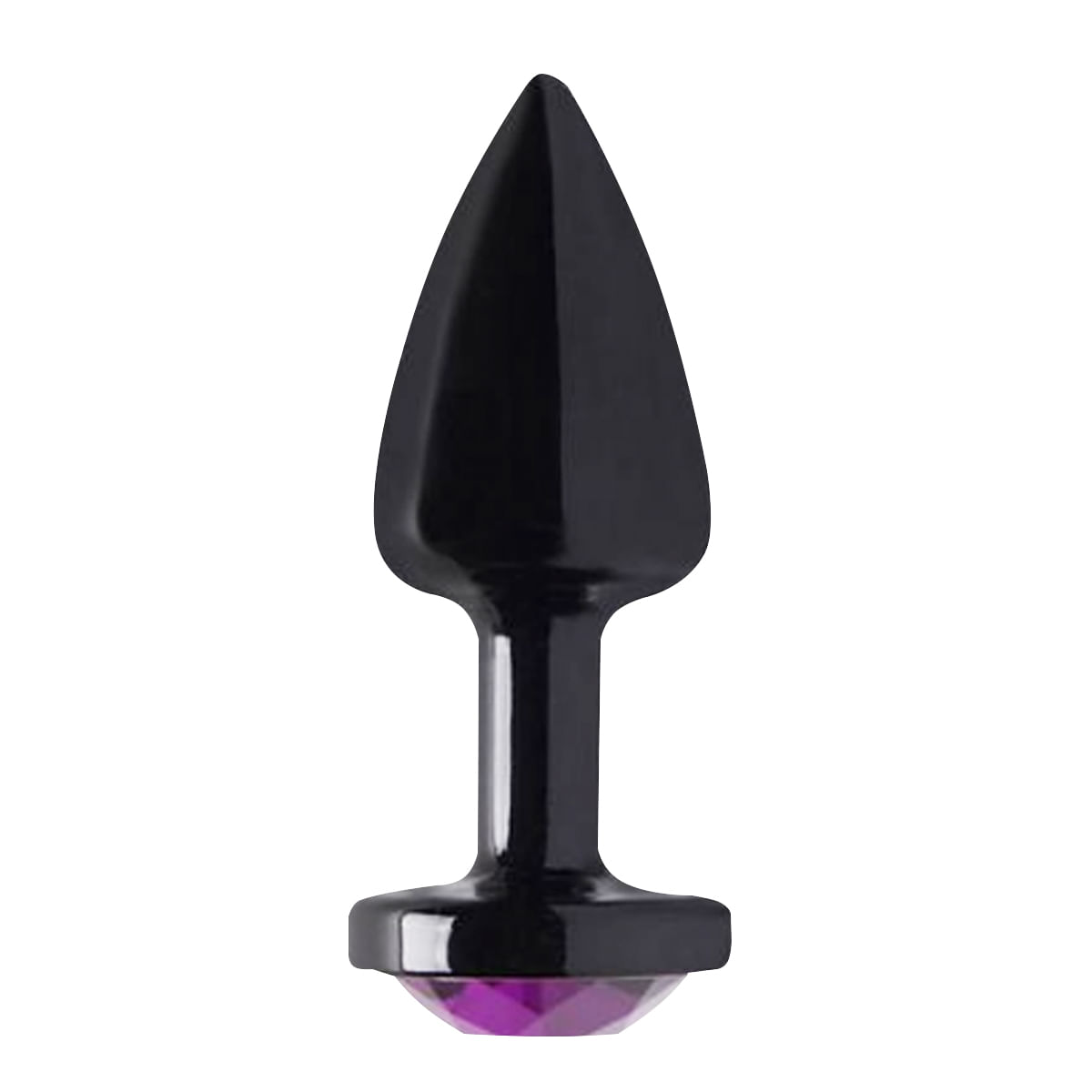 Plug Anal Preto com Joia Diversão ao Cubo