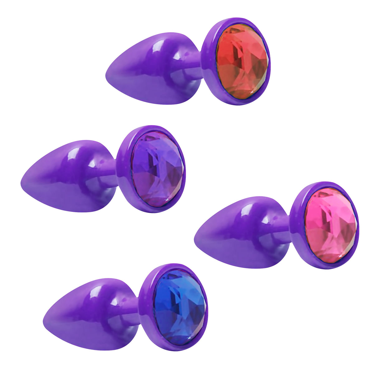 Plug Anal Roxo com Joia Diverso ao Cubo em 10X Sem Juros Plug Anal Roxo com Joia Diverso ao Cubo em 10X Sem Juros