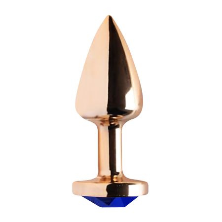 Plug Anal Dourado com Joia Diversão ao Cubo