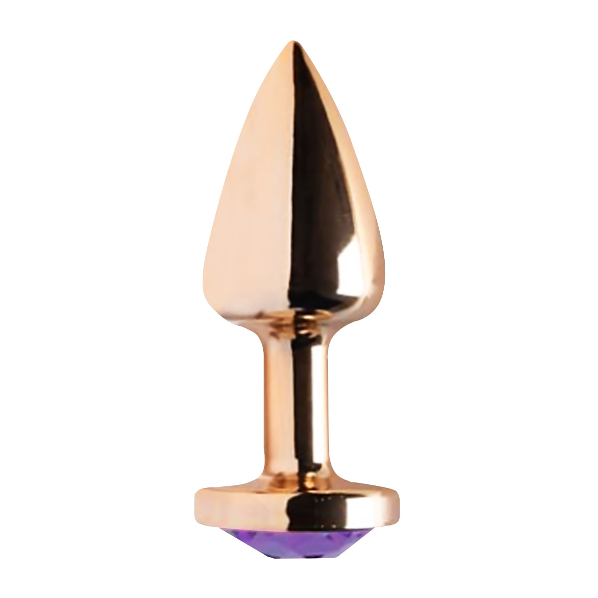 Plug Anal Dourado com Joia Diversão ao Cubo