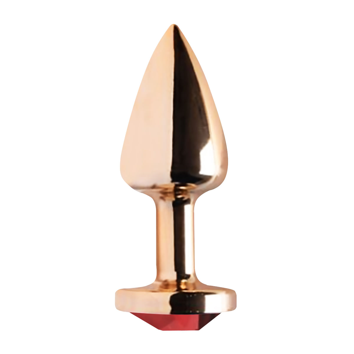 Plug Anal Dourado com Joia Diversão ao Cubo