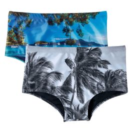 Sunga Estampada em Microfibra e Lycra Mash
