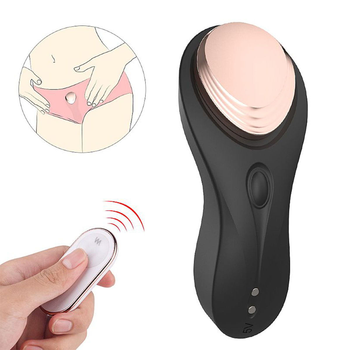 Bell-RCT S-Hande Vibrador de Clitoris para Calcinha com 9 Modos de Vibração Sexy Import