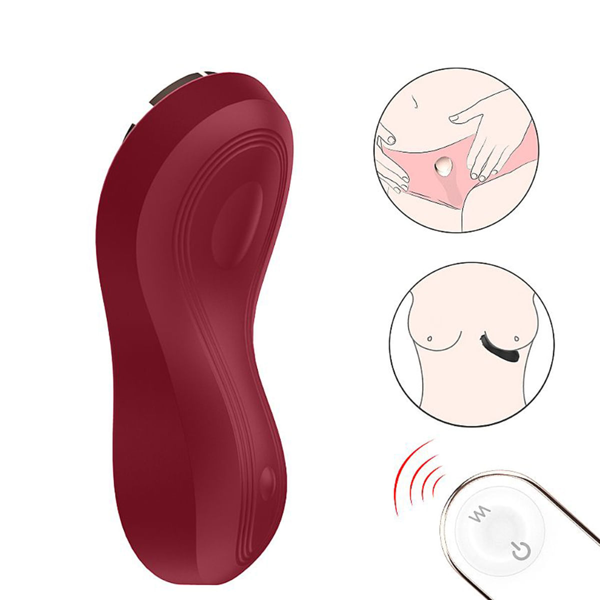 Bell-RCT S-Hande Vibrador de Clitoris para Calcinha com 9 Modos de Vibração Sexy Import