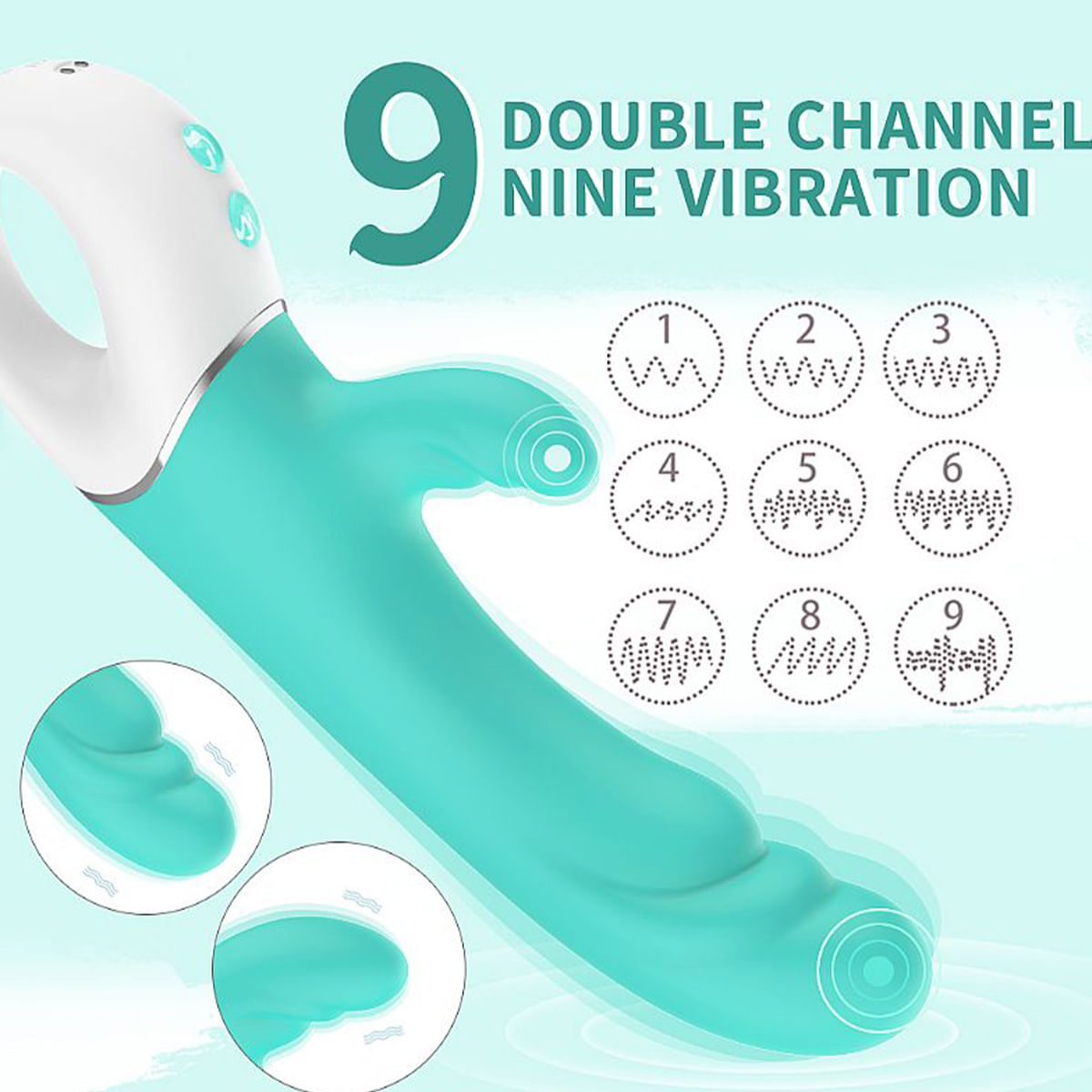 Spray S-Hande Vibrador com Estimulador de Clitoris com 9 Modos de Vibração Sexy Import