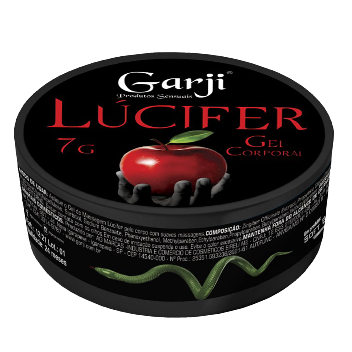 Lúcifer Gel Excitante que Esquenta 7g Garji Lúcifer Gel Excitante que Esquenta 7g Garji