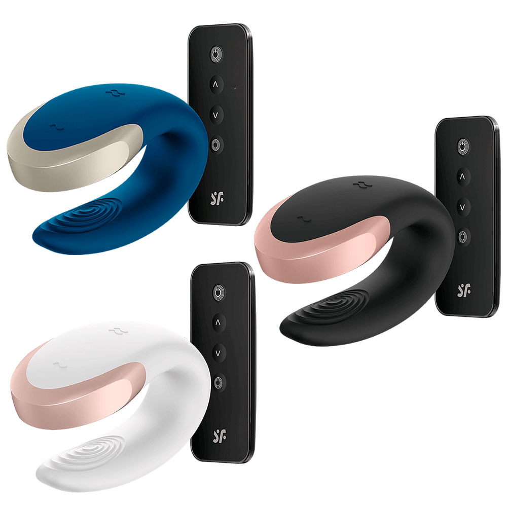 Satisfyer Double Love Vibrador para Casal Bluetooth com 10 Modos de Vibração e Controle Remoto