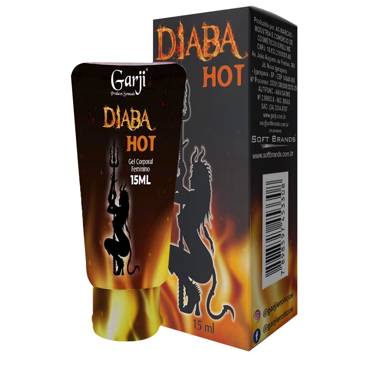 Diaba Hot Gel de Massagem Corporal Feminino 15ml Garji Diaba Hot Gel de Massagem Corporal Feminino 15ml Garji