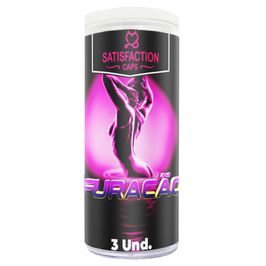 Furacão Bolinha com Óleo para Massagem Hot 3 Unidades Satisfaction Caps