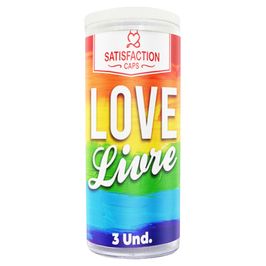 Love Livre Bolinha com Óleo para Massagem 3 Unidades Satisfaction Caps