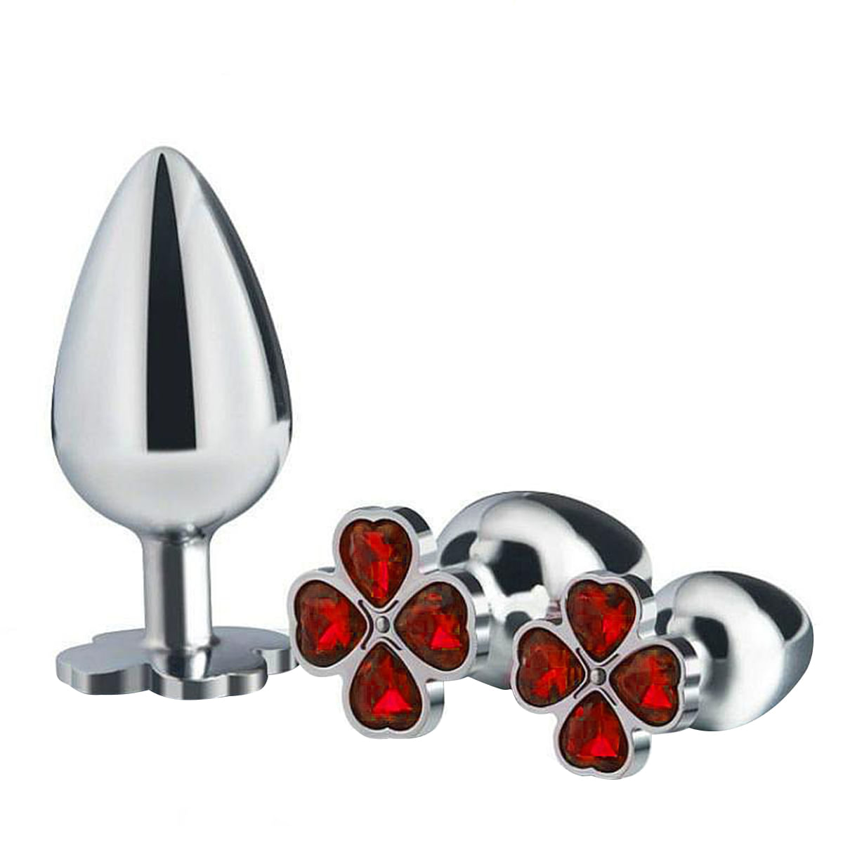 Trevo Plug Anal de Aço Tamanho P Sexy Import Trevo Plug Anal de Aço Tamanho P Sexy Import
