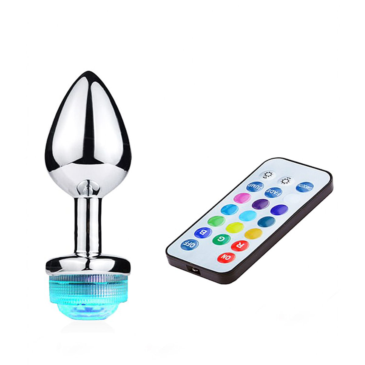 Plug Anal de LED com 13 Cores Tamanho G e Controle Remoto Sexy Import em 10X Sem Juros Plug Anal de LED com 13 Cores Tamanho G e Controle Remoto Sexy Import em 10X Sem Juros
