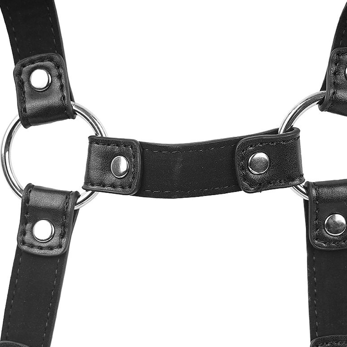 Cinta Liga Cintura e Ombros de Couro Sintético Sexy Import