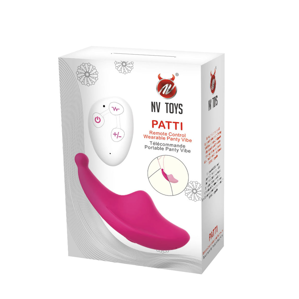 NV Toys Patti Estimulador de Clitóris Ergonômico com 10 Modos de Vibração Vip Mix