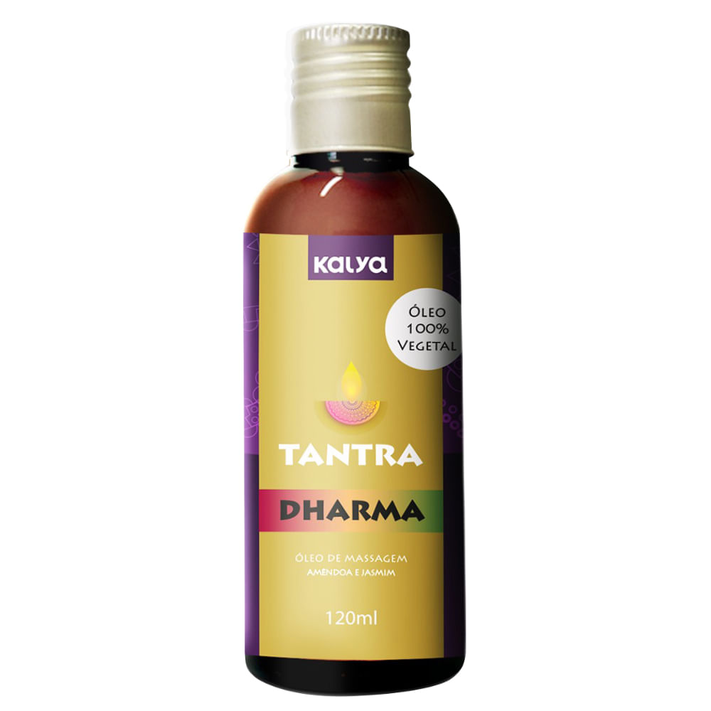 Tantra Dharma Óleo Vegetal para Massagem Tântrica 120ml Kalya Tantra Dharma Óleo Vegetal para Massagem Tântrica 120ml Kalya