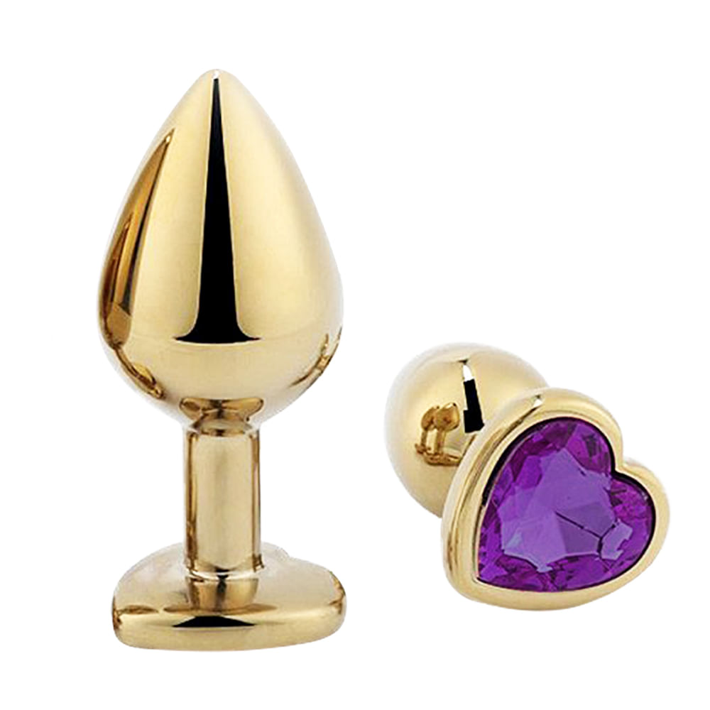 Plug Anal de Aço em Formato de Coração Tamanho G Sexy Import Plug Anal de Aço em Formato de Coração Tamanho G Sexy Import