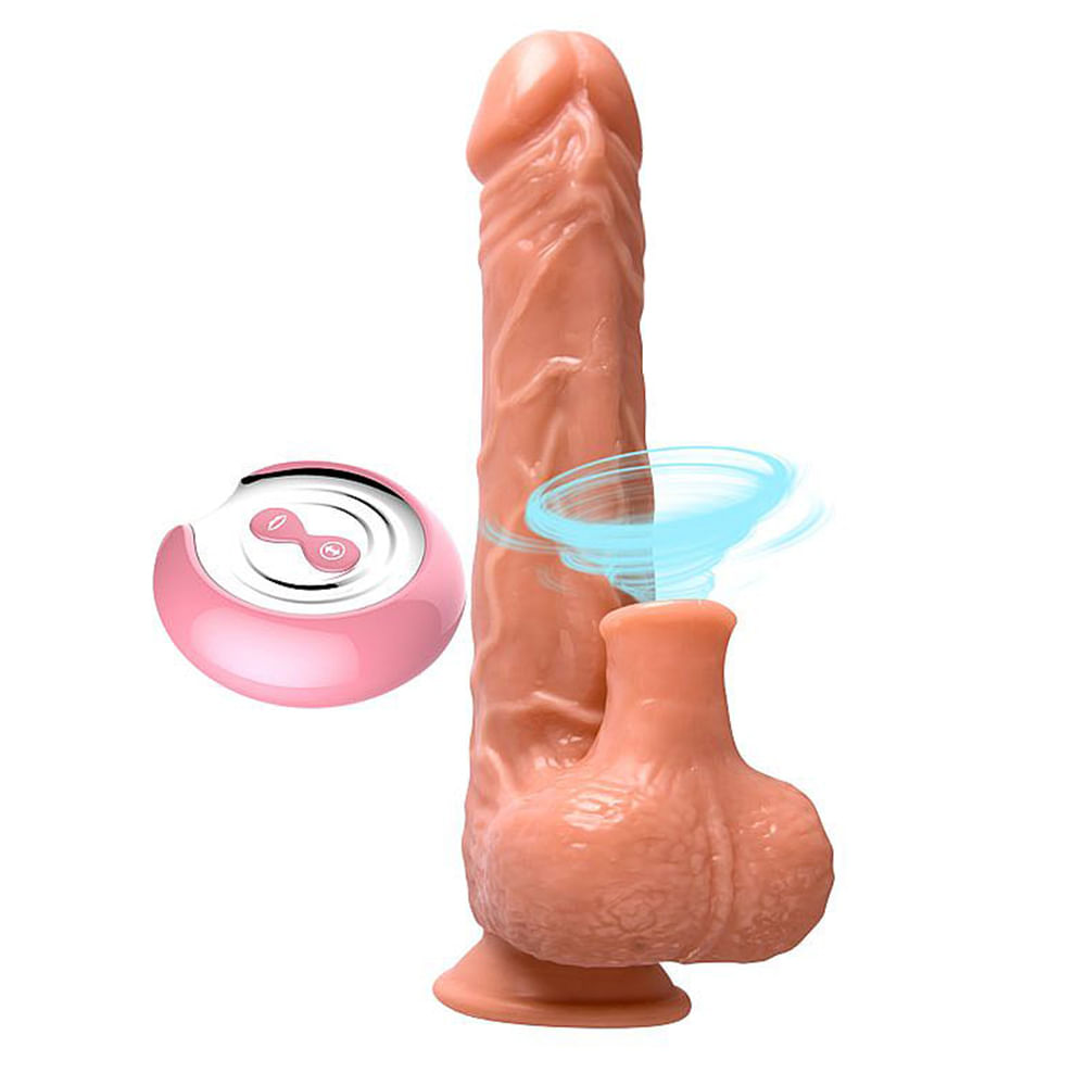 Fighting Dildo Prótese Realística de Pulsação e Sucção com Escroto e Movimentos de Vai e Vem Sexy Im