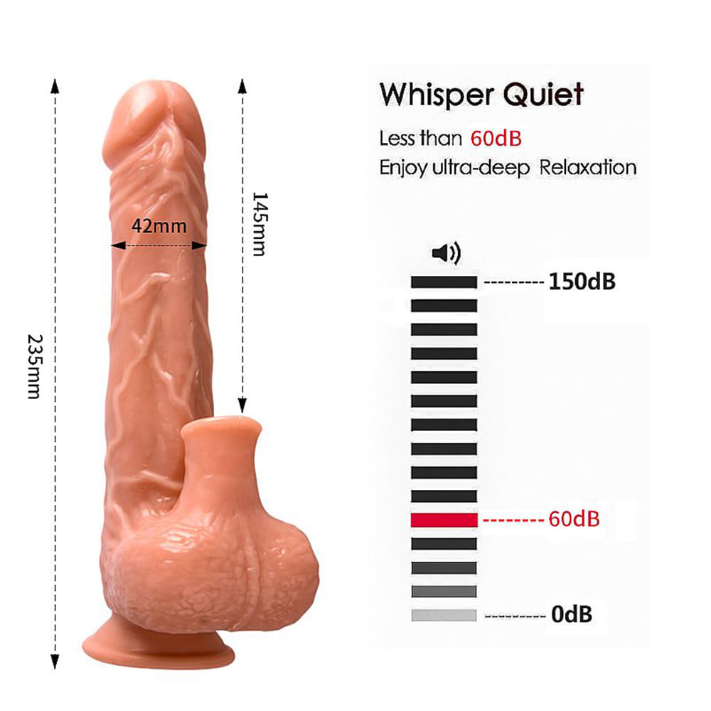 Fighting Dildo Prótese Realística de Pulsação e Sucção com Escroto e Movimentos de Vai e Vem Sexy Im