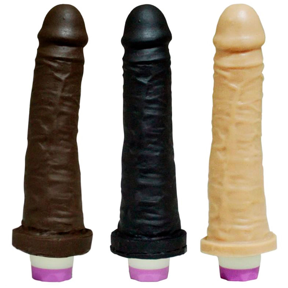 Prótese Realística com Vibro Interno e Glande Destacada 20 x 4,5 cm Garji