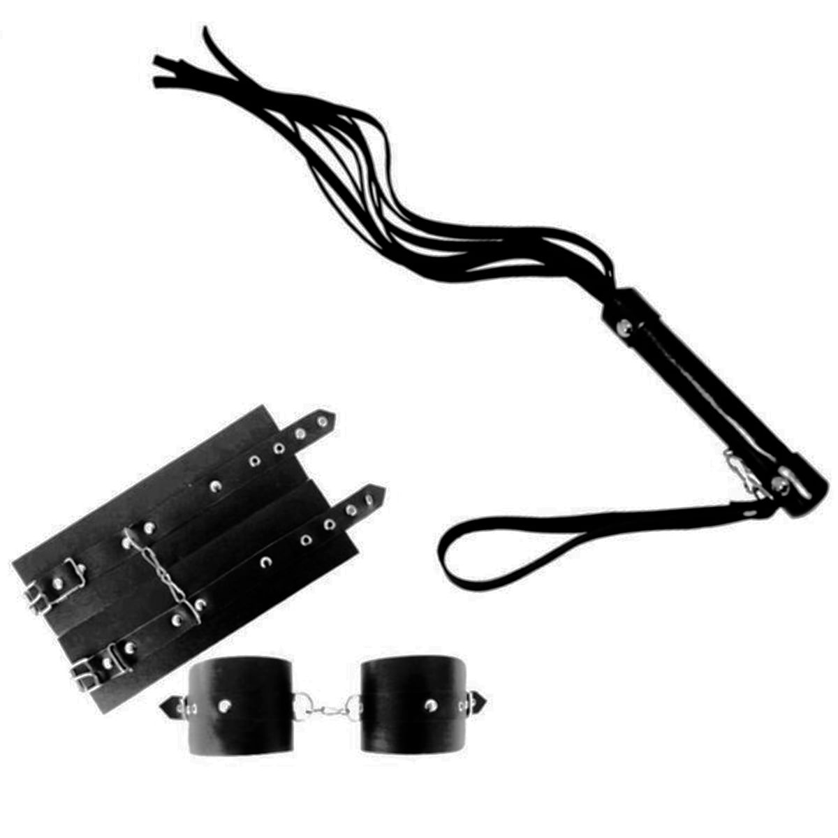 Kit Escrava com Bracelete e Chicote Garji Kit Escrava com Bracelete e Chicote Garji