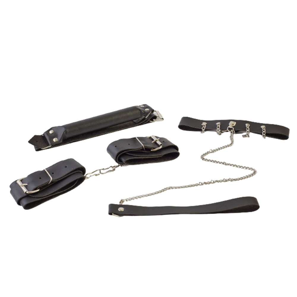 Kit Escrava Mordaça, Algema e Coleira Brasil Fetiche Kit Escrava Mordaça, Algema e Coleira Brasil Fetiche