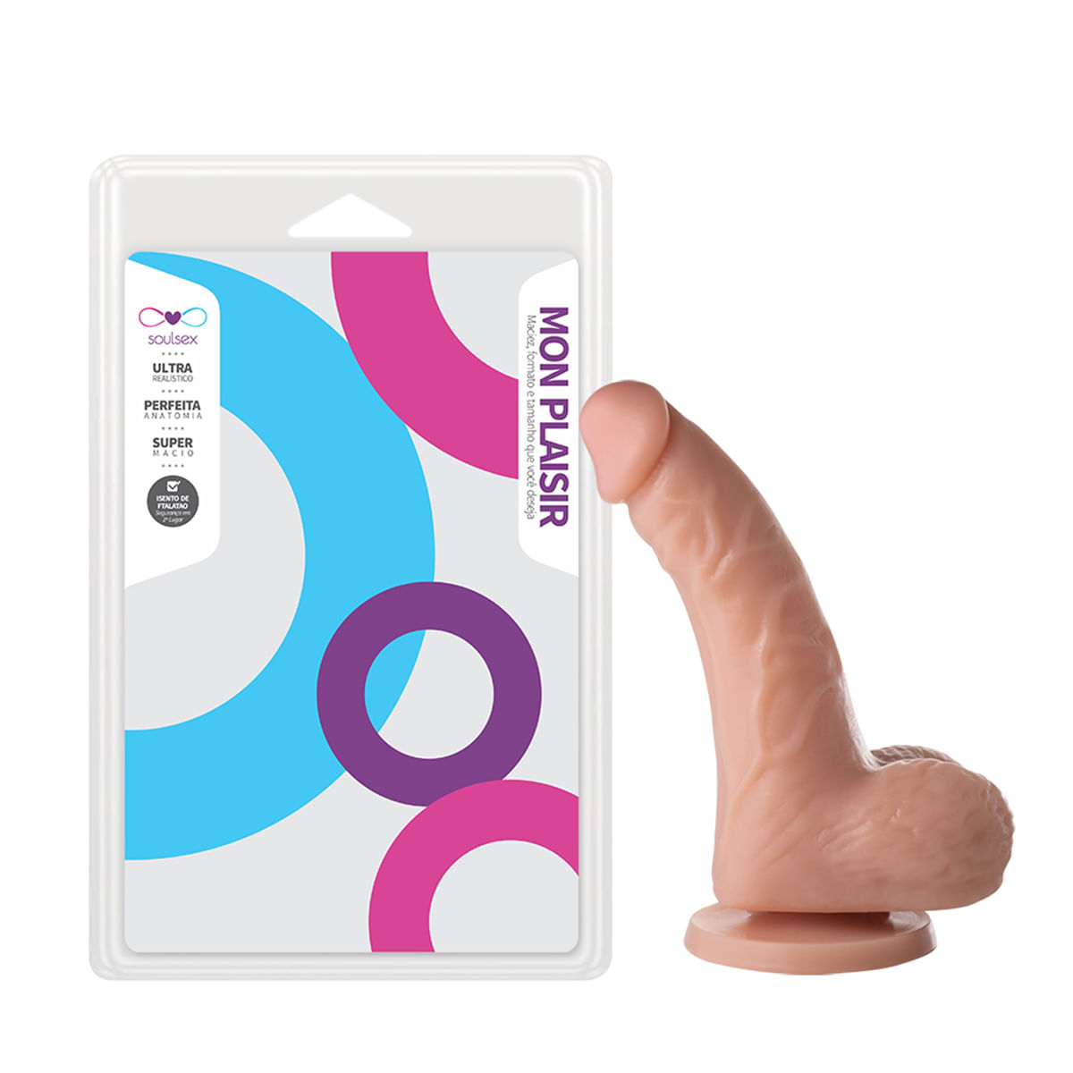Mon Plaisir Prótese Realística com Ventosa 16 X 4 cm Soulsex