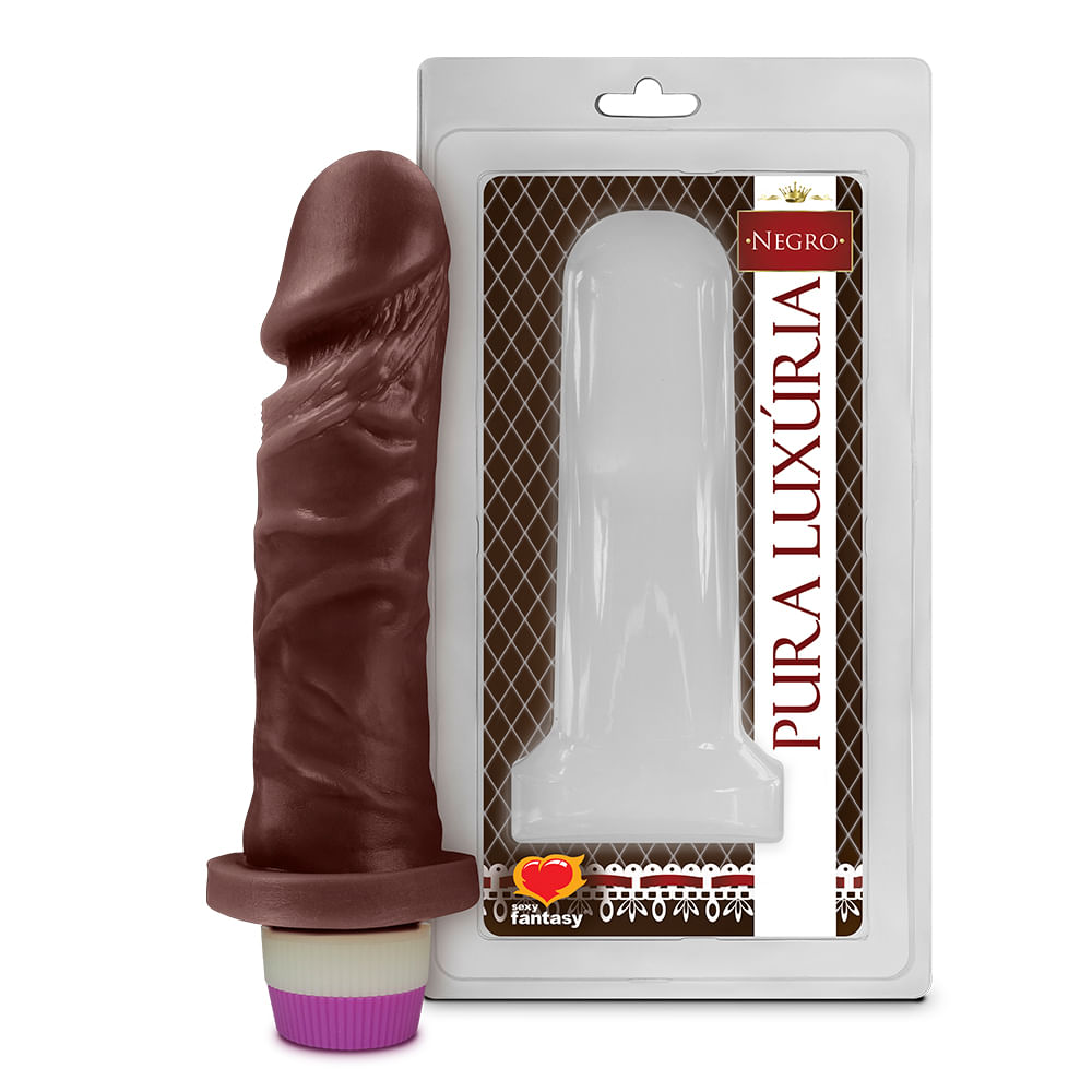 Prótese Pura Luxúria com Vibro 15,3x4 cm Sexy Fantasy Prótese Pura Luxúria com Vibro 15,3x4 cm Sexy Fantasy