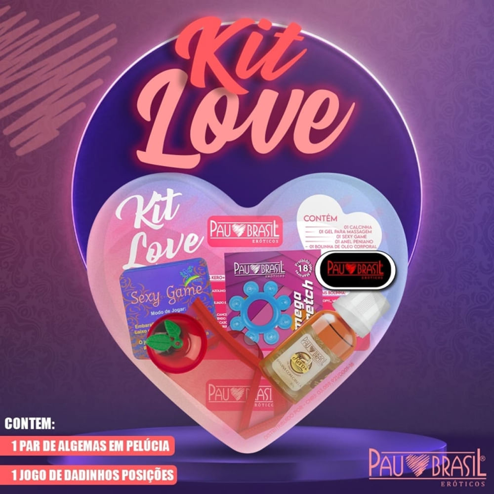 Kit Love Sensual Pau Brasil em 10X Sem Juros - Miess