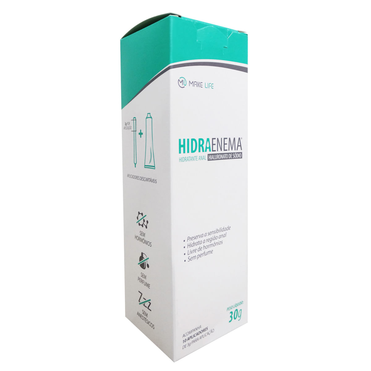 Hidraenema Hidratante Anal em Gel Hialuronato de Sódio 30g Make Life