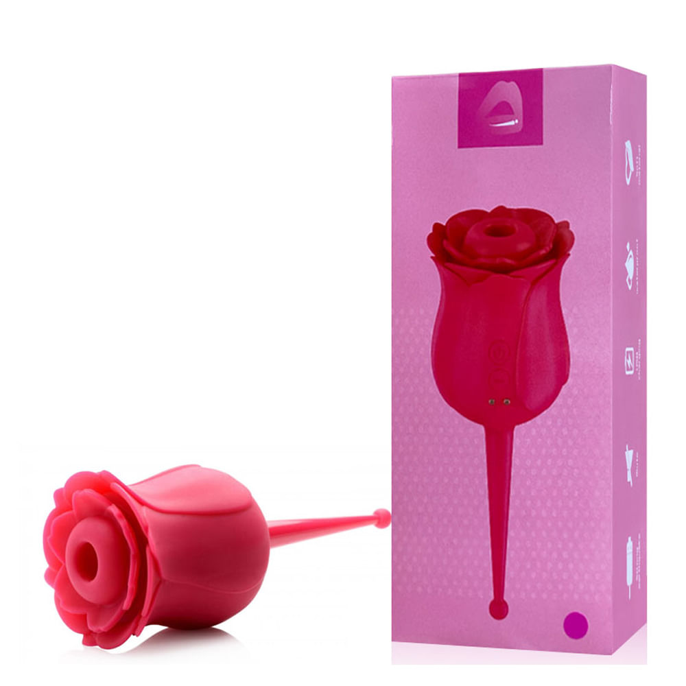 Estimulador de Clitóris Formato Rosa com 5 Modos de Ondas de Pressão 3R Import