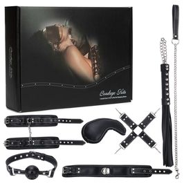 Kit Bondage com 07 Peças em Couro Sintético 3R Import