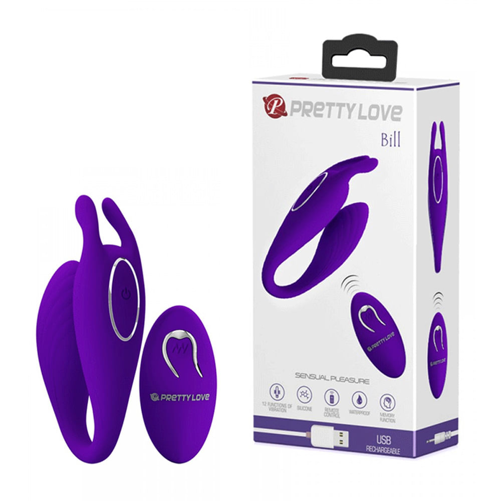 Pretty Love Bill Massageador de Casal com 12 Vibrações 3R Import Pretty Love Bill Massageador de Casal com 12 Vibrações 3R Import