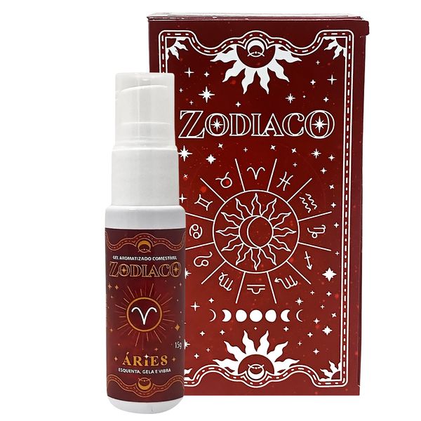 Zodíaco Áries Gel Aromatizado Comestível Esquenta, Gela e Vibra 15g Pepper Blend