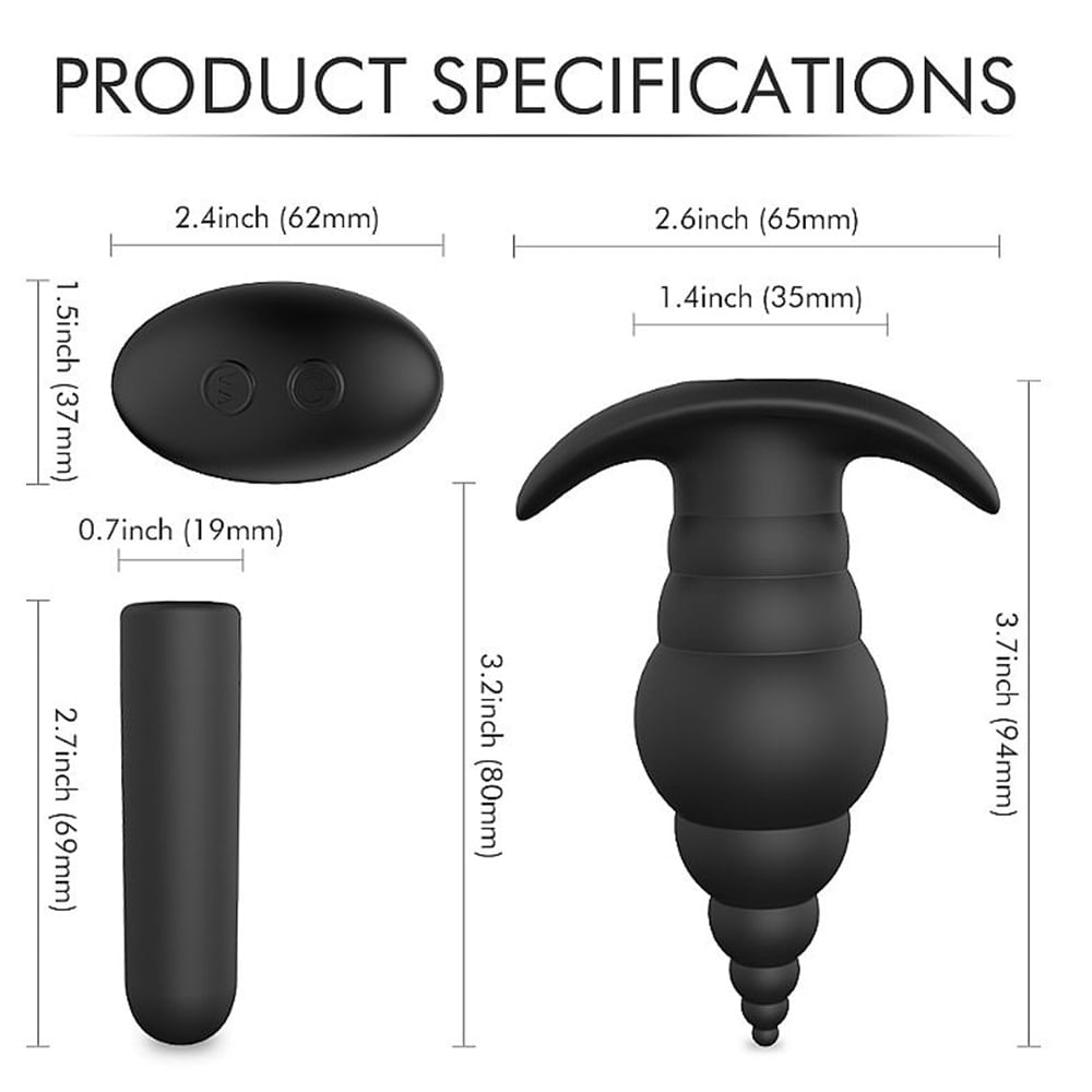 Cupid- RCT Vibrador Plug Anal com 9 Modos de Vibração Sexy Import