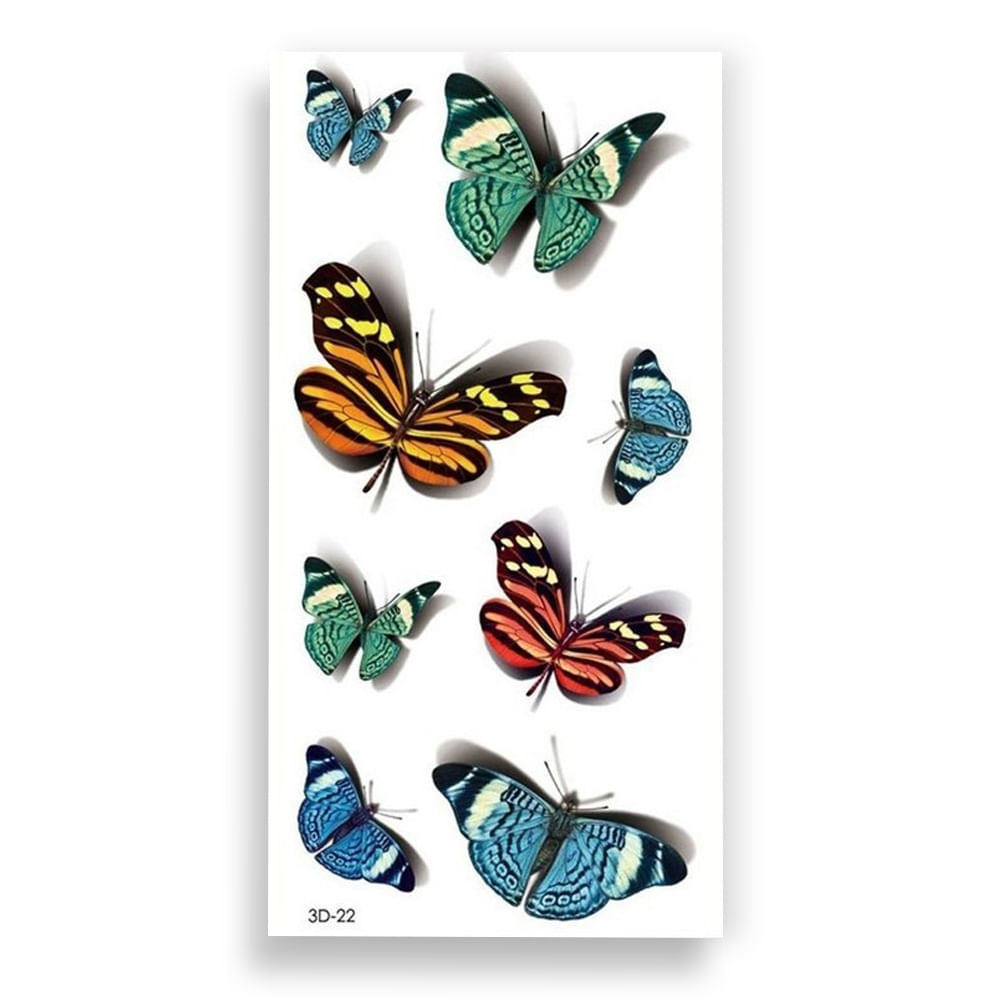 Cartela de Tatuagem Adesiva Temporária 3D 19 x 9 cm Luvi Cartela de Tatuagem Adesiva Temporária 3D 19 x 9 cm Luvi