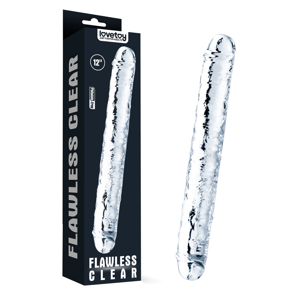 Lovetoy Flawless Clear Double Prótese Transparente 30cm Vip Mix Lovetoy Flawless Clear Double Prótese Transparente 30cm Vip Mix