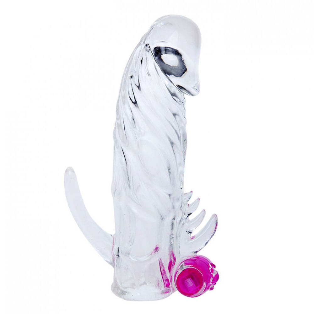 Penis Sleeve Capa Peniana Vibratória com Estimulador Clitoriano Vip Mix Penis Sleeve Capa Peniana Vibratória com Estimulador Clitoriano Vip Mix