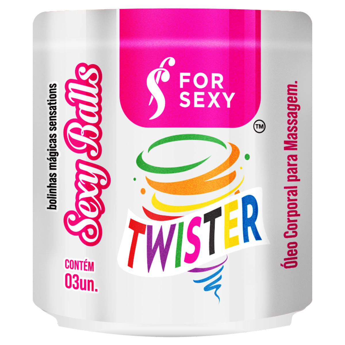 Twister Sexy Balls Óleo Corporal para Massagem 03 unidades For Sexy