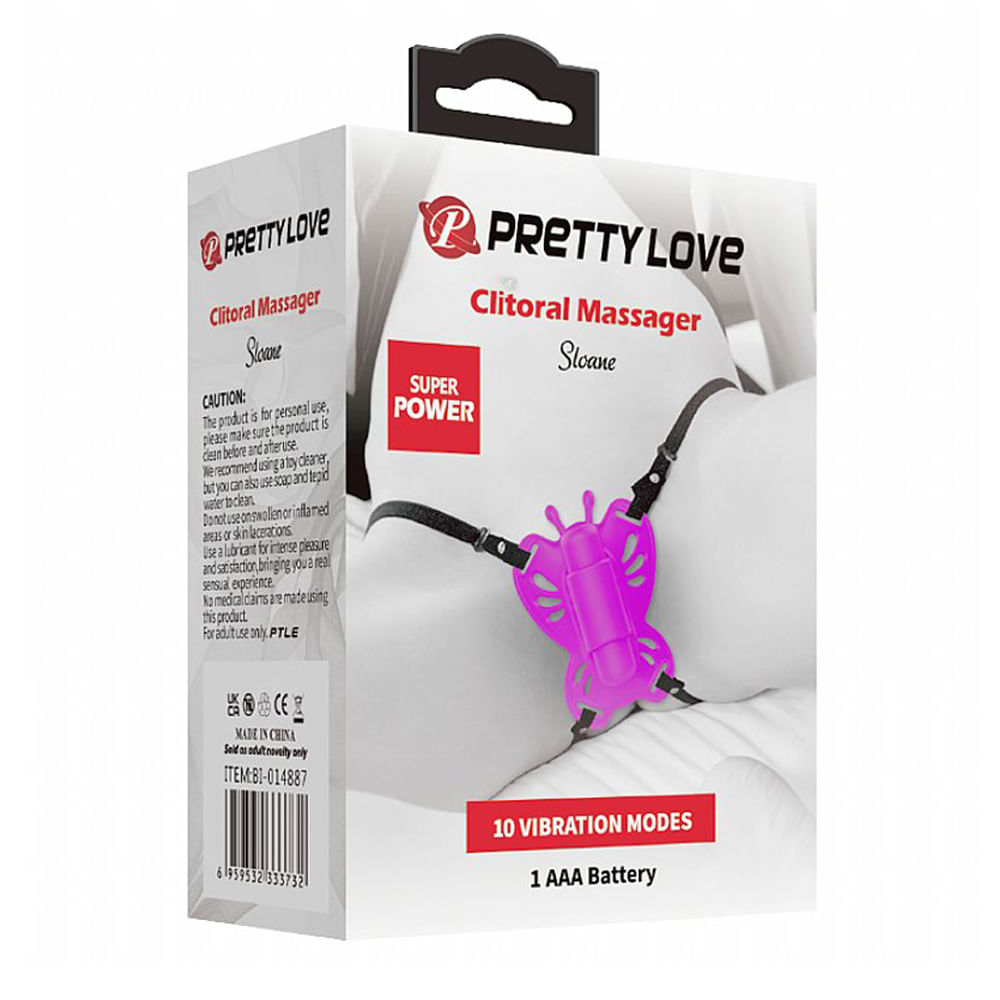 Pretty Love Sloane Estimulador Clitoriano em Formato de Borboleta com 10 Funções de Vibração Sexy Im