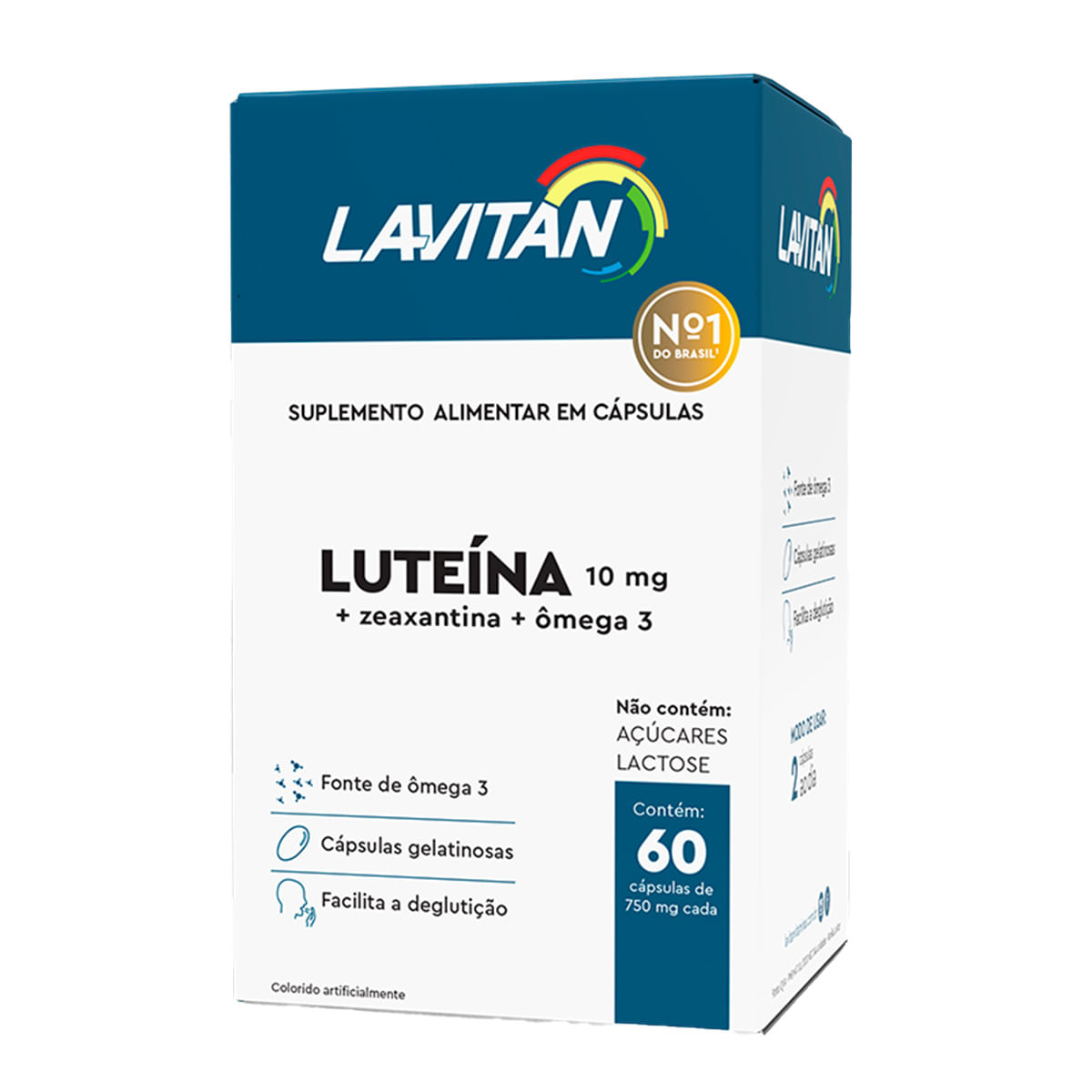 Lavitan Luteína 10mg Suplemento Alimentar com 60 Cápsulas CIMED