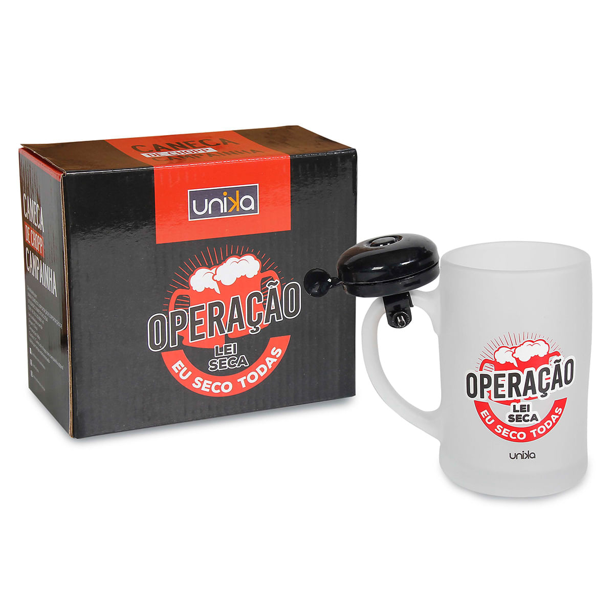 Caneca de Chopp com Campainha Operação Lei Seca 400ml Unika Caneca de Chopp com Campainha Operação Lei Seca 400ml Unika