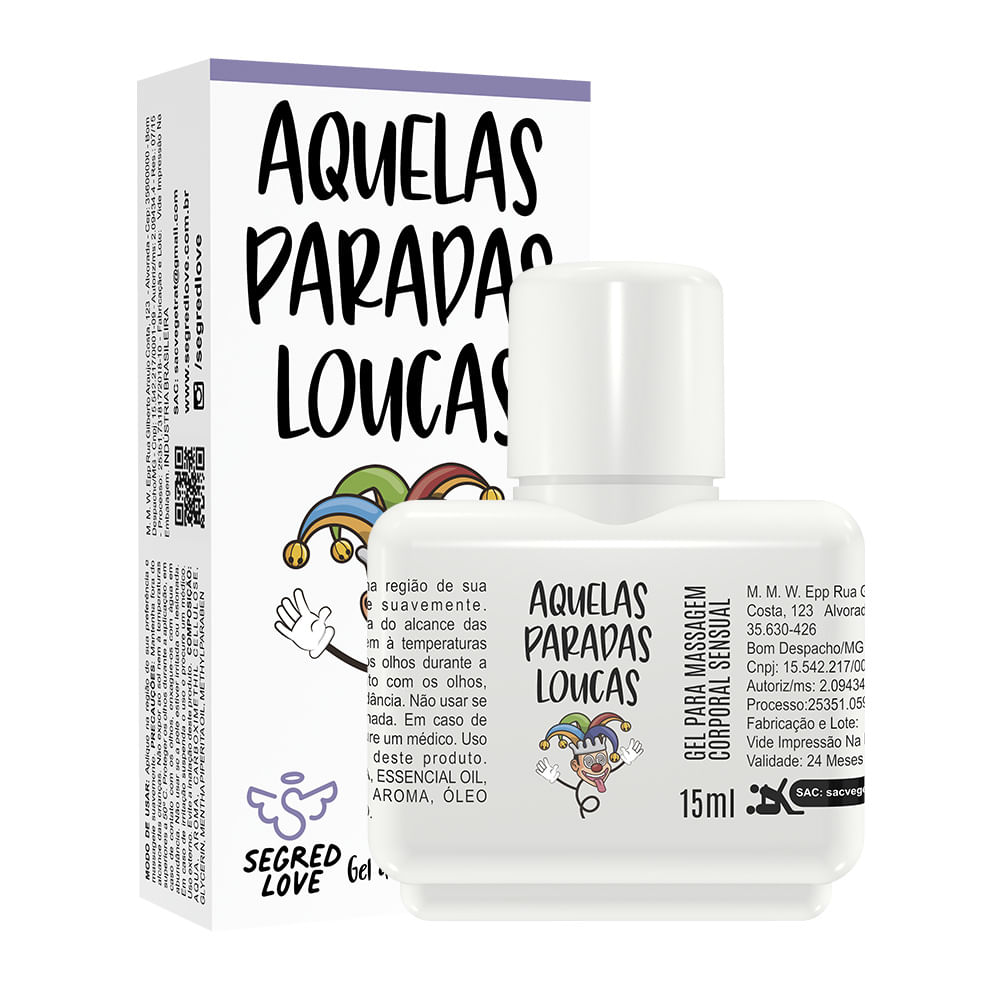 Aquelas Paradas Loucas Gel Masculino com Sensação de Aumento Peniano 15ml Segred Love Aquelas Paradas Loucas Gel Masculino com Sensação de Aumento Peniano 15ml Segred Love