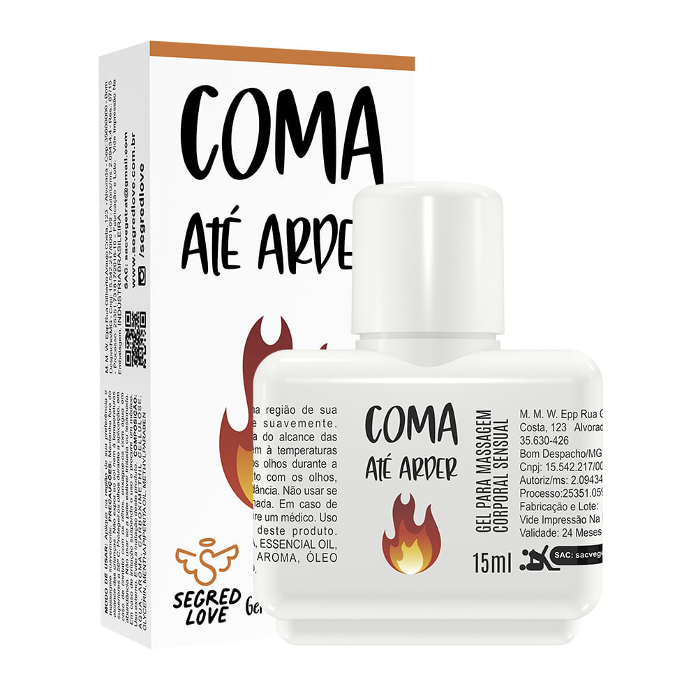 Coma Até Arder Gel de Massagem Excitante Unissex Beijável 15ml Segred Love Coma Até Arder Gel de Massagem Excitante Unissex Beijável 15ml Segred Love