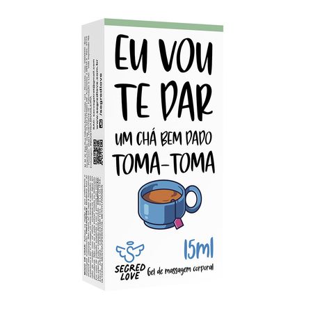 Eu Vou Te Dar um Chá Bem Dado Toma-Toma Lubrificante Comestível 15ml Segred Love