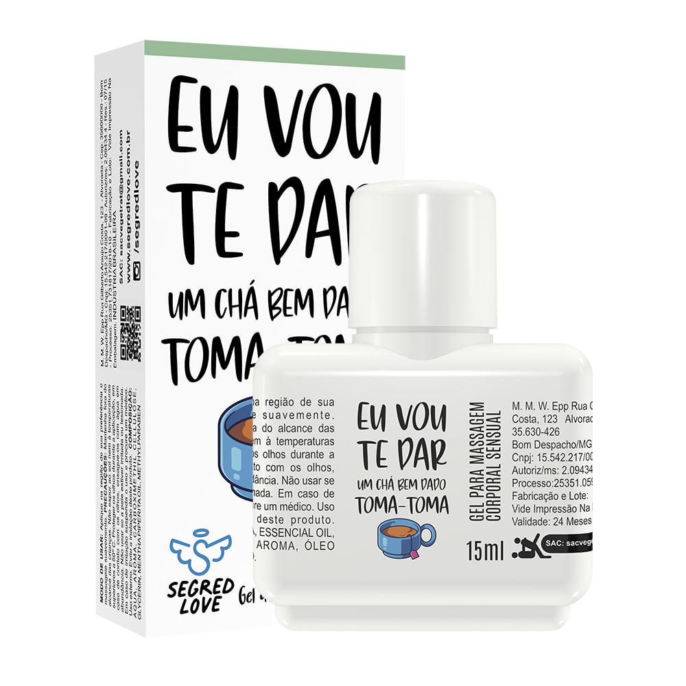 Eu Vou Te Dar um Chá Bem Dado Toma-Toma Lubrificante Comestível 15ml Segred Love Eu Vou Te Dar um Chá Bem Dado Toma-Toma Lubrificante Comestível 15ml Segred Love