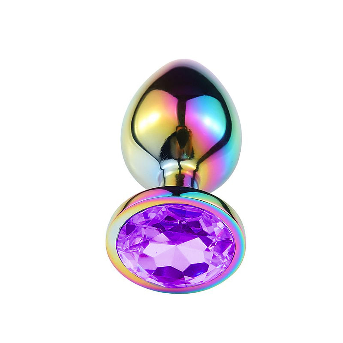 Plug Anal de Ao com Pedra de Cristal Tamanho G Sexy Import em 10X Sem Juros Plug Anal de Ao com Pedra de Cristal Tamanho G Sexy Import em 10X Sem Juros